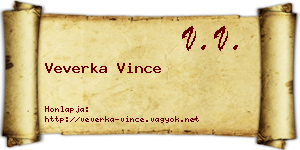 Veverka Vince névjegykártya
